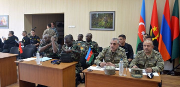 Azerbaijani members of tank crew take part in draw of 'Tank biathlon' contest