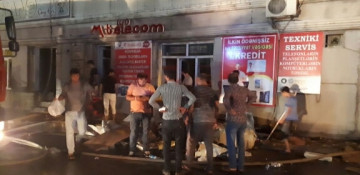 The Ministry of Emergency Situations disseminates information on the fire in Binagadi district