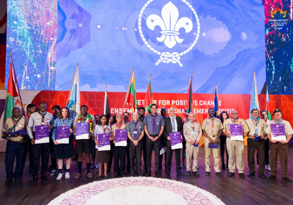 Nine new WOSM members get their certificates and flags