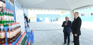 President Ilham Aliyev attended opening of lemonade plant in Gadabay