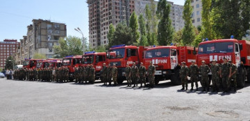 Azerbaijani ministry’s rescue team involved in extinguishing forest fires in Georgia
