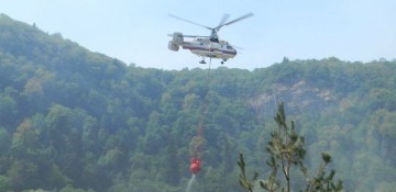 Azerbaijan’s helicopter involved in tackling fires in Georgia today as well
