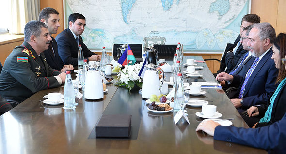 Azerbaijan's Minister of Defense meets his Israeli counterpart