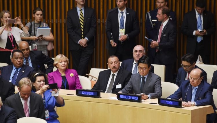 Azerbaijani President attends high-level event Support to Political Declaration for UN Reforms in New-York