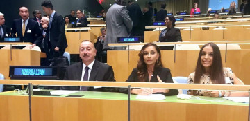 President Ilham Aliyev, his spouse attend opening of General Debate at UN General Assembly in New York 