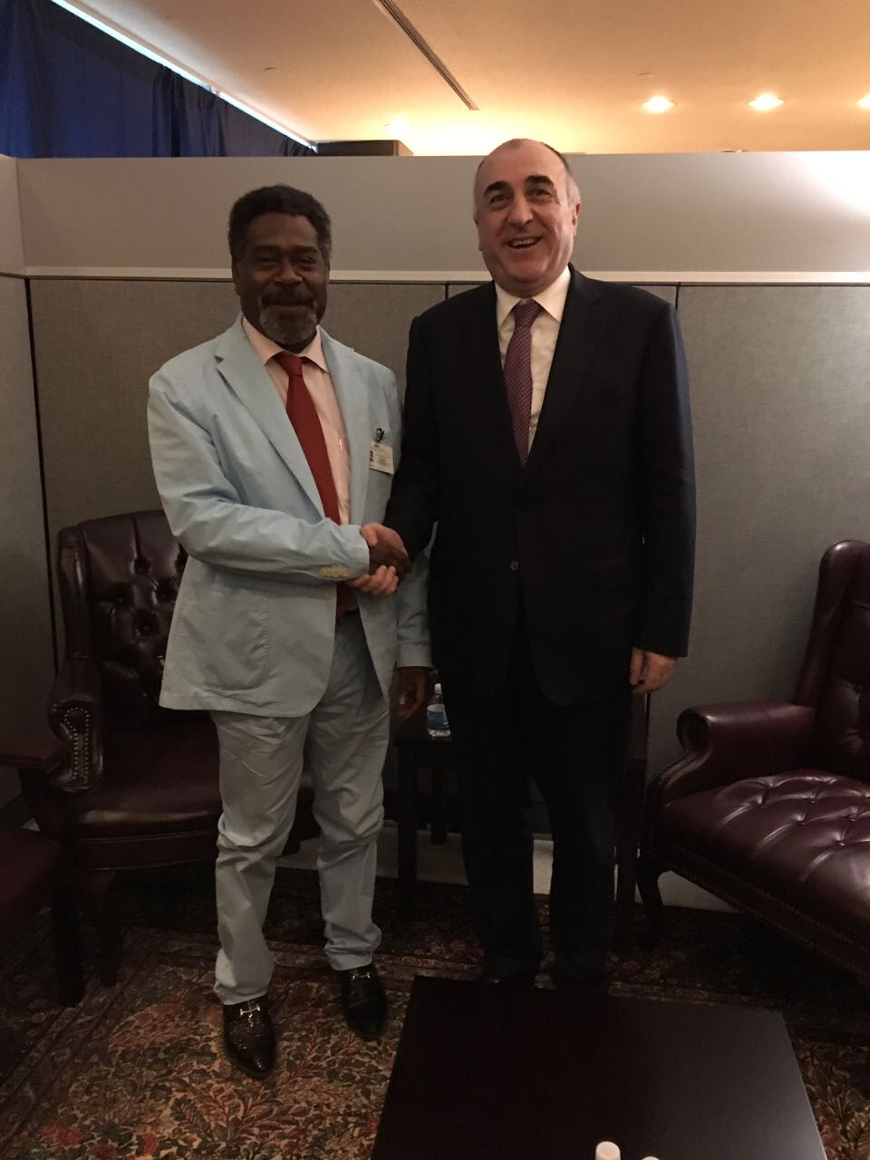Azerbaijan's Foreign Minister meets his Vanuatu counterpart