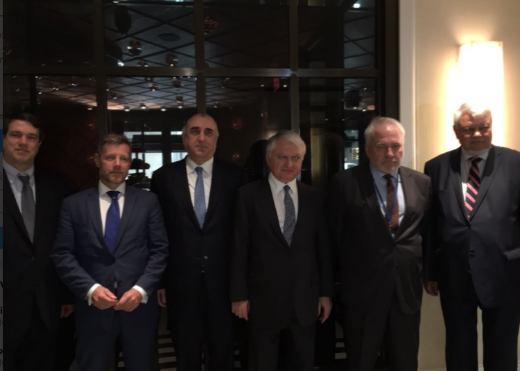 Elmar Mammadyarov meets OSCE MG co-chairs, Armenian FM 