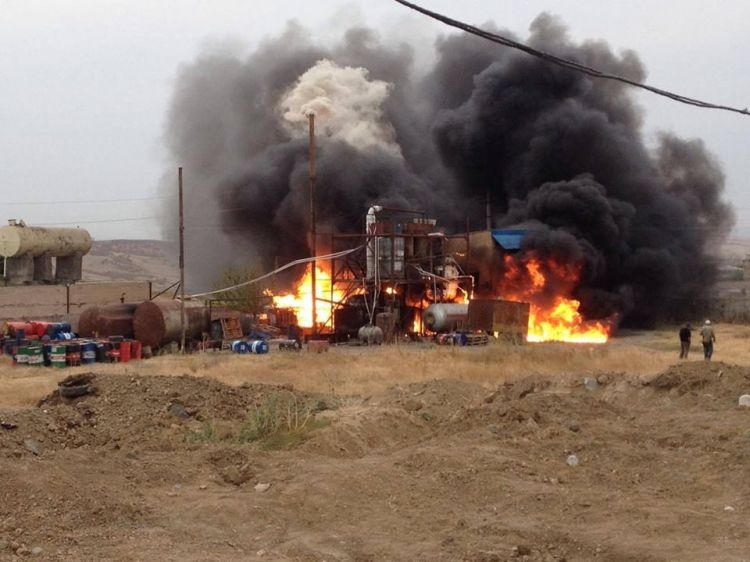 Strong fire breaks out in Georgia's Marneuli