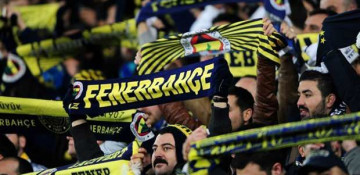 Turkish football fans support Qarabag FC with encouraging poster