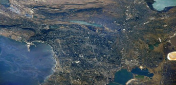 Russian cosmonaut shares photos of Baku taken from outer space - PHOTO