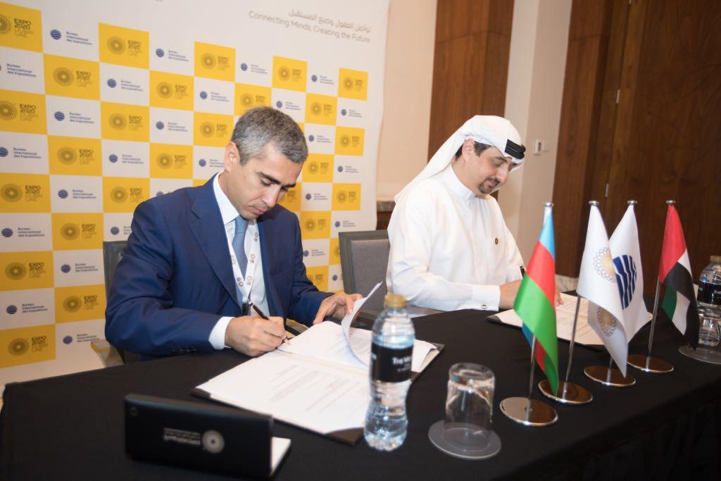 Agreement signed on Azerbaijan’s participation in Expo 2020 Dubai