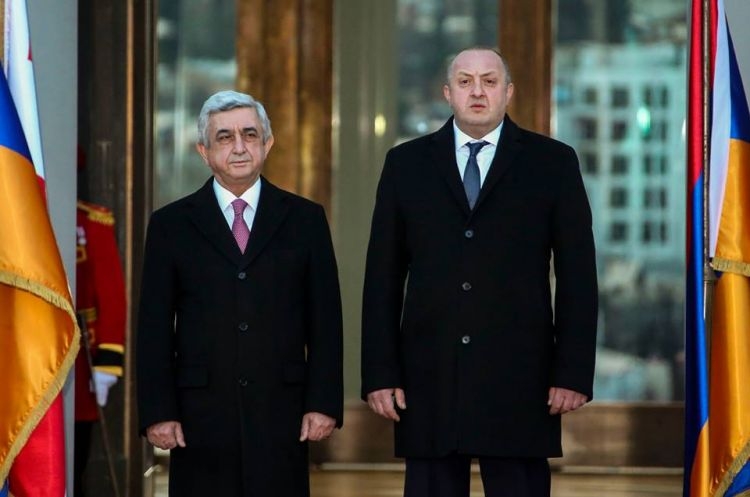 Georgian, Armenian presidents hold one-on-one meeting in Tbilisi