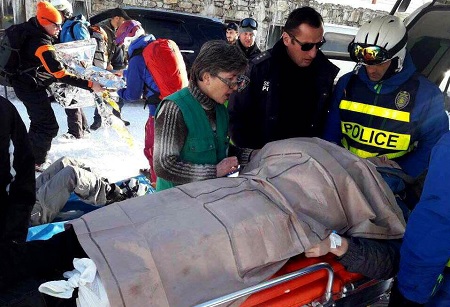 Tourist saved in snowy mountain rescue in Svaneti