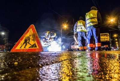 Traffic on one of Baku roads restricted