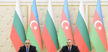 Azerbaijani president, Bulgarian PM make press statements - PHOTOS