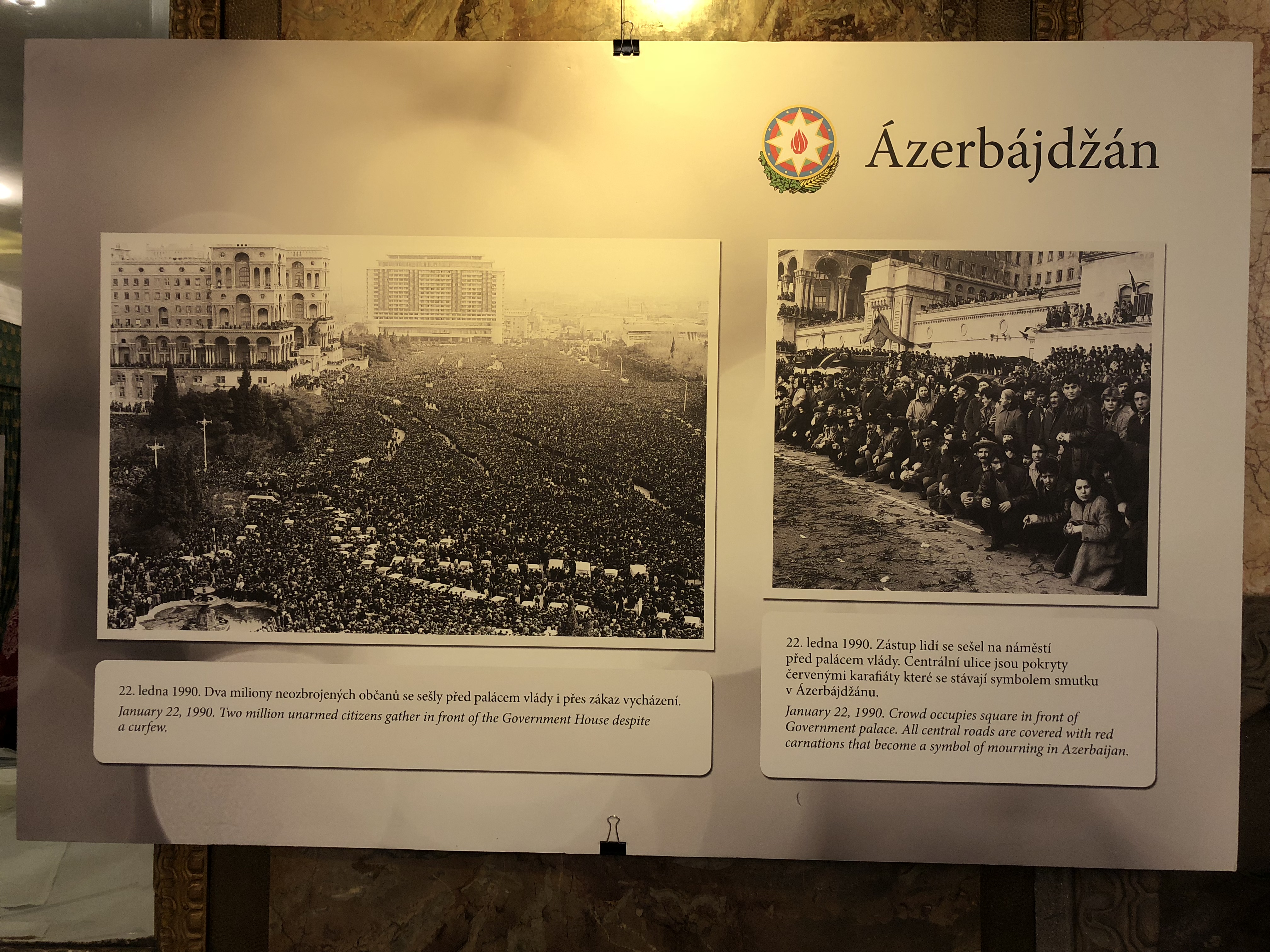 Anniversary of January 20 tragedy marked in Prague's Lucerna Palace