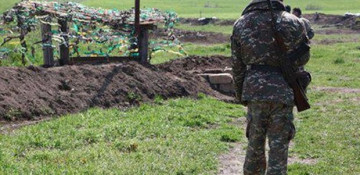 Conscript of Armenian army wounded