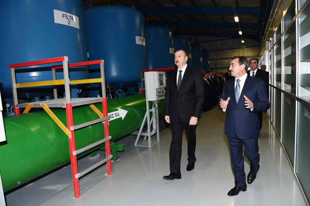 President Ilham Aliyev launched water supply system in Mingachevir