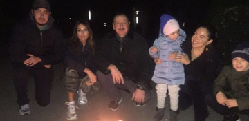 Ilham Aliyev celebrates Fire Tuesday with his family - PHOTOS