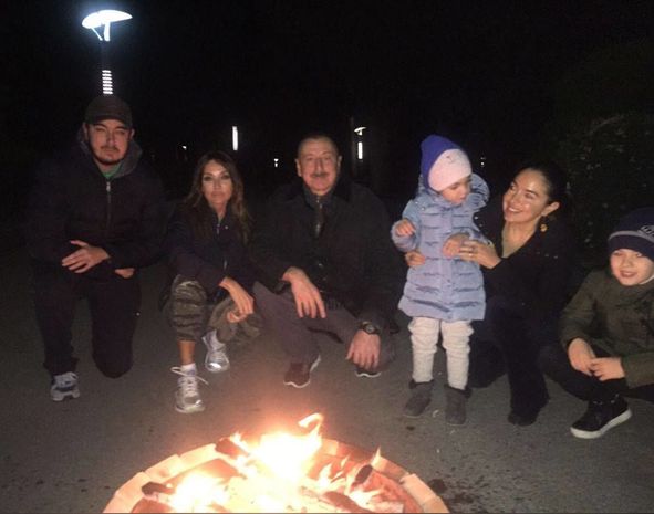 Ilham Aliyev celebrates Fire Tuesday with his family - PHOTOS