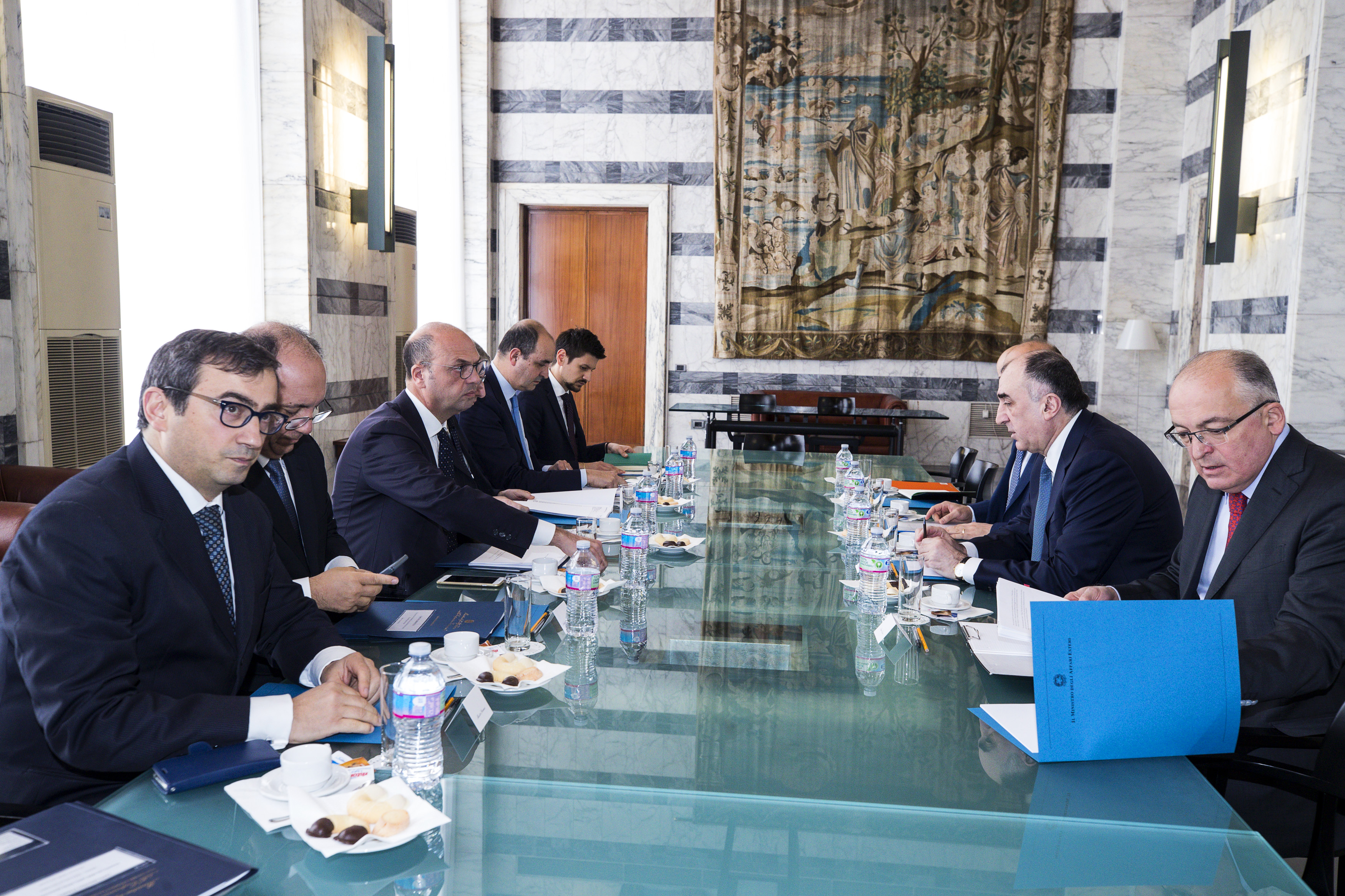 Foreign Minister Elmar Mammadyarov meets Italian counterpart