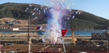 Erdogan, Putin break ground for nuclear power plant