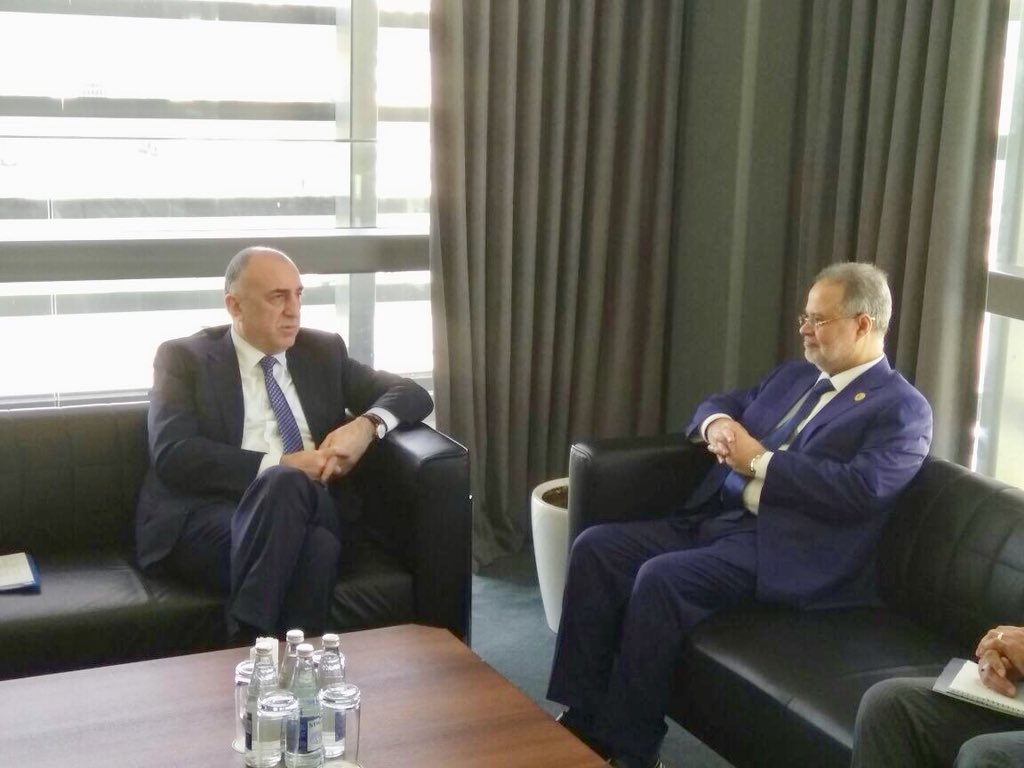 Azerbaijani FM meets his Yemen counterpart