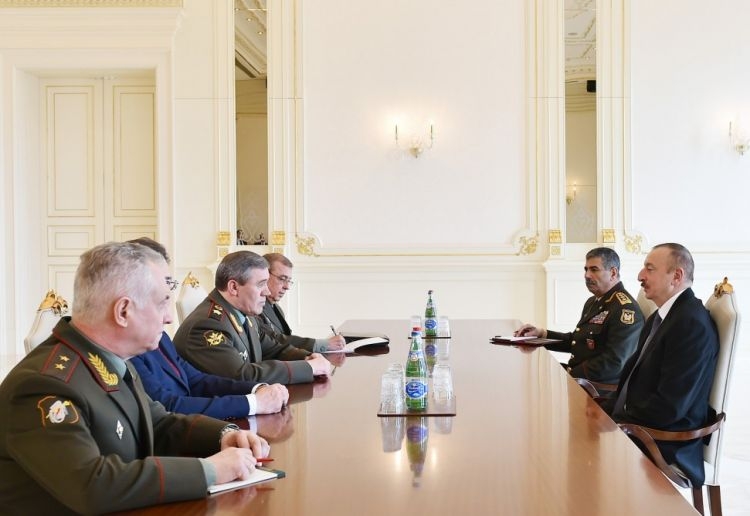 Azerbaijani president receives NATO delegation and Chief of Russian General Staff