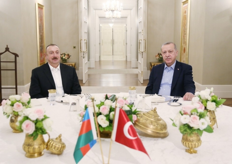 Joint dinner of presidents of Azerbaijan and Turkey held