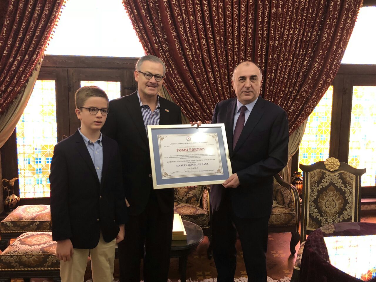 Azerbaijani FM meets Costa Rican counterpart