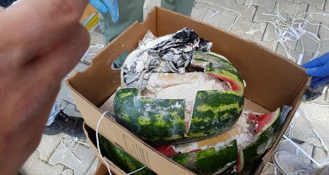 Police seize 65 kilos of heroin hidden inside watermelons in eastern Turkey