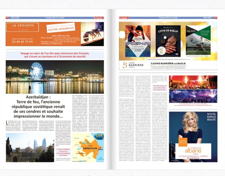 French La Baule + magazine publishes article on Azerbaijan