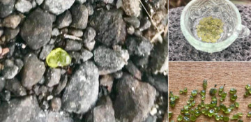 Green olivine gems fall from the sky during Hawaii's Mount Kilauea eruption