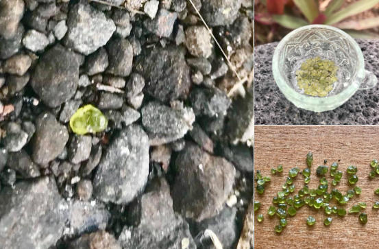 Green olivine gems fall from the sky during Hawaii's Mount Kilauea eruption