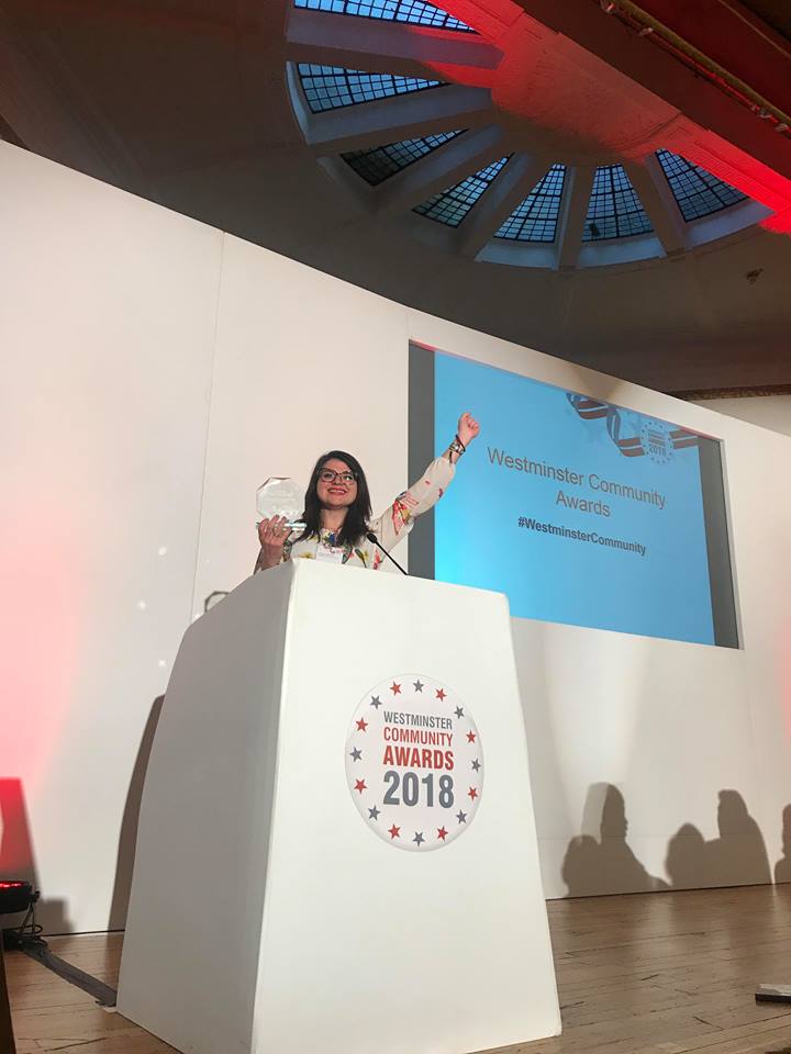 Azerbaijani Volunteer wins Westminster Community Awards 2018