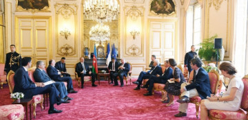 President Ilham Aliyev meets with President of French Senate