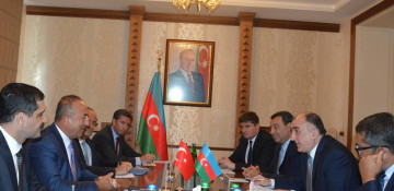 Minister of Foreign Affairs Elmar Mammadyarov meets with Mevlüt Çavuşoğlu, Minister of Foreign Affairs of Turkey