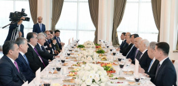 Speaker of Azerbaijan's parliament, Tajik president have joint working dinner