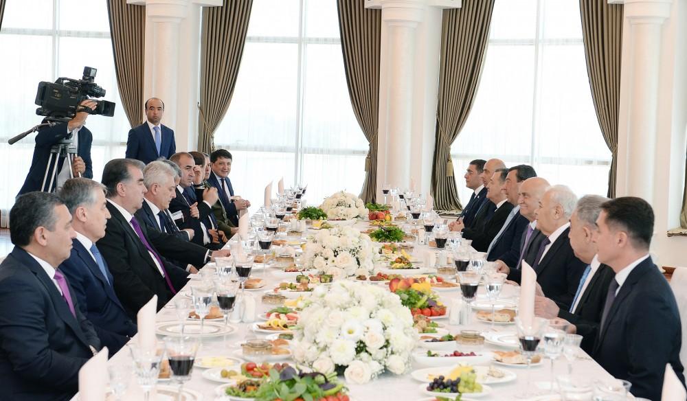 Speaker of Azerbaijan's parliament, Tajik president have joint working dinner