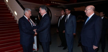 Turkish parliament speaker arrives in Azerbaijan