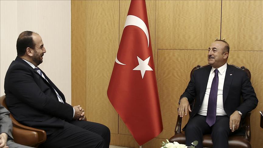 Turkish FM meets Syrian opposition head