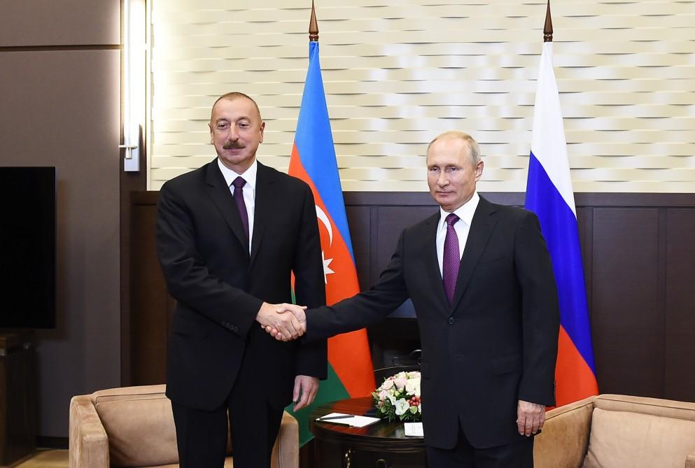 President Aliyev meets Russian counterpart in Sochi 