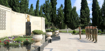 Azerbaijan’s defense minister arrives in military drills area 