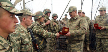 Defense Minister checked the combat readiness of the units stationed on the high mountain peaks