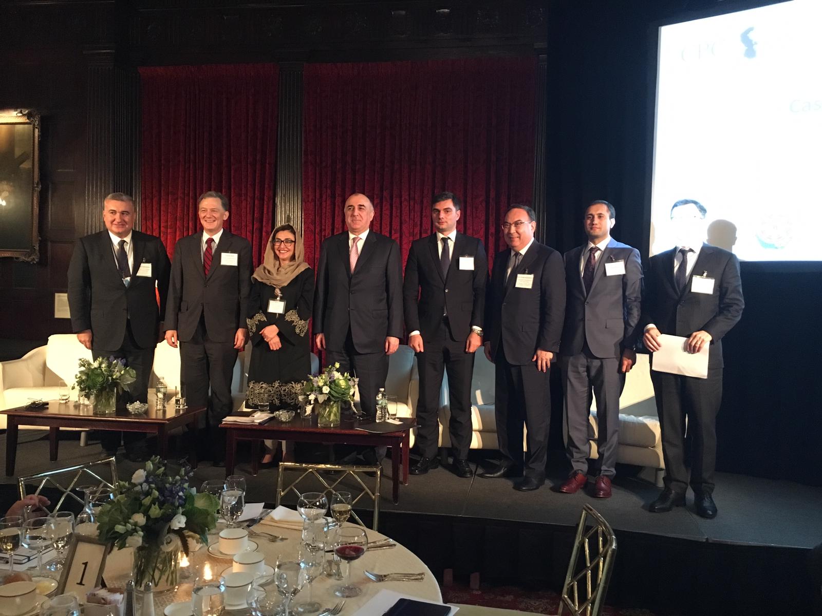 Foreign Minister Elmar Mammadyarov participates at the Caspian Business Forum in New York