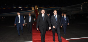 President Ilham Aliyev arrives in Tajikistan