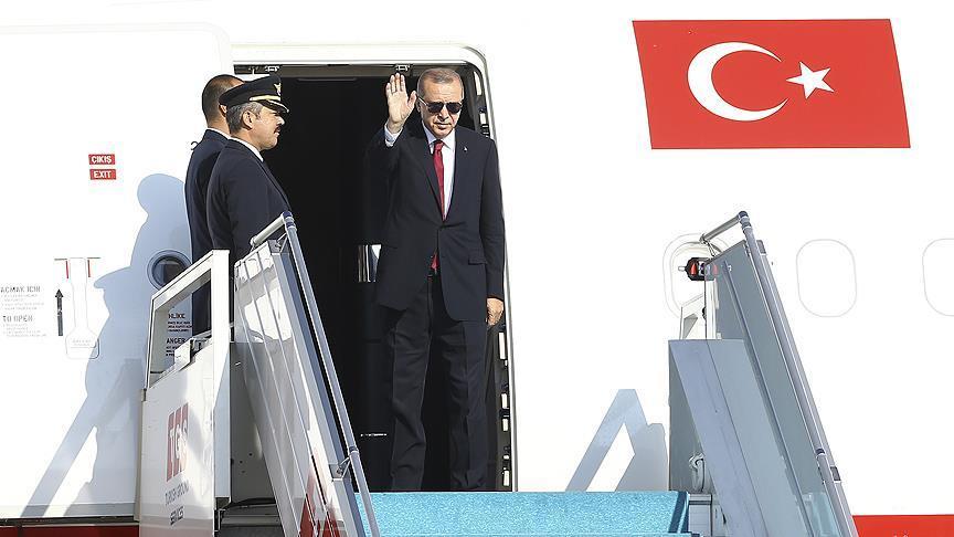 Turkish president embarks on visit to Hungary