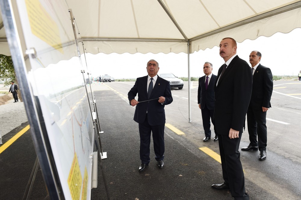Azerbaijani president inaugurates Imishli-Otuziki-Garagashli highway