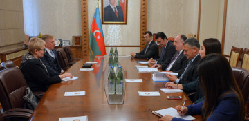 Foreign Minister Elmar Mammadyarov receives Kalle Laanet, Vice-President of the Parliament of the Republic of Estonia