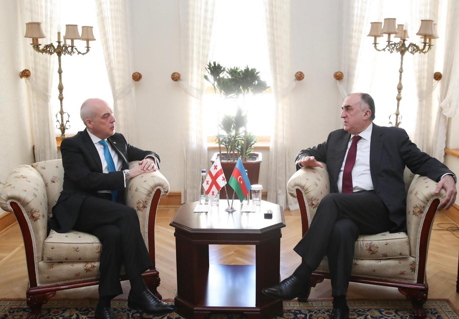 Elmar Mammadyarov meets Foreign Minister of Georgia David Zalkaliani